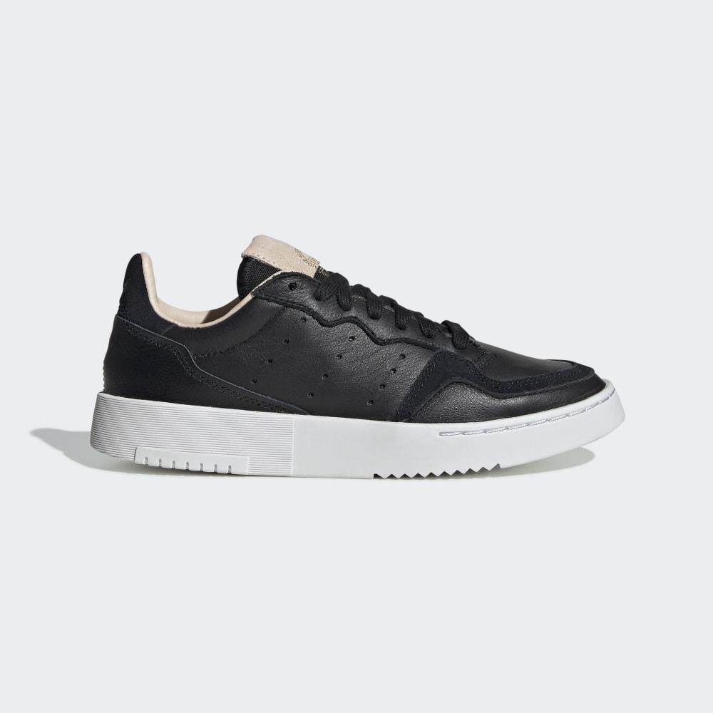 Adidas Boys' Supercourt Originals Shoes Black/White Ireland EF9203